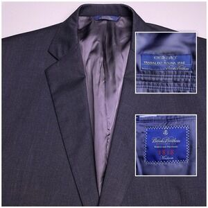 Brooks Brothers Makers Merchant Suit 2 Piece 44XL (41x34) Madison Dark Gray VGUC